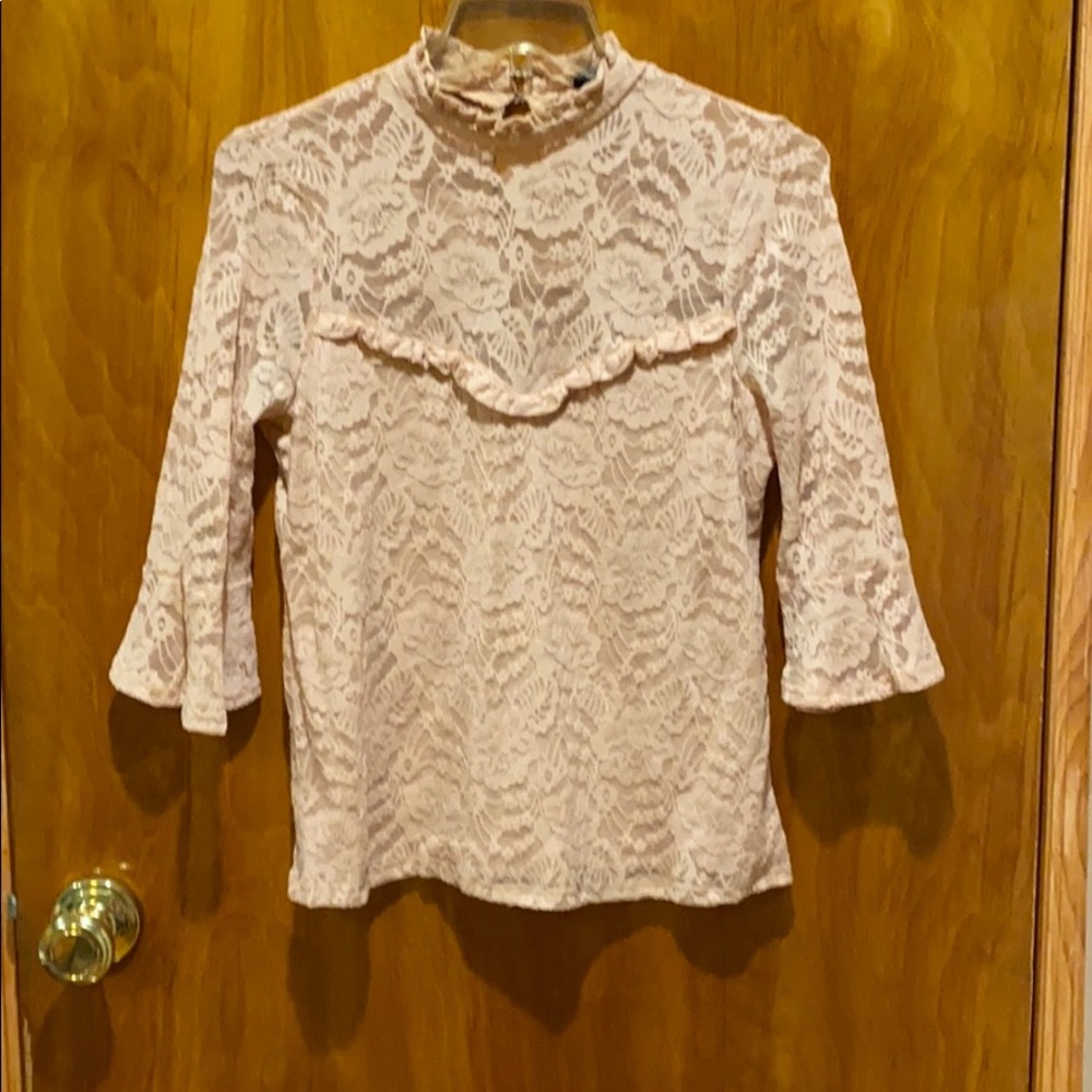 Small petite Express shirt, light pink